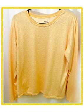 🌼 Patagonia Sunburst Yellow Pullover Long Sleeve Shirt w/ Flowers~ Size XL NWOT🌼